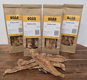 Chicken Jerky Treat for Dogs 75g bag - Roar Pet Food