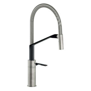 Kitchen Mixers: HERON KITCHEN MIXER WITH PULL OUT SPRAY BLACK VELVET/BRUSHED NICKEL