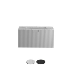 RIGA 800 WALL VANITY W/ MARBLE TOP 1TH