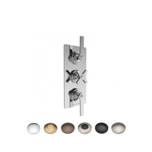 Showers: LANDMARK PURE THERMOSTATIC SHOWER MIXER 2 OUTLET LEVER/CROSS HANDLE