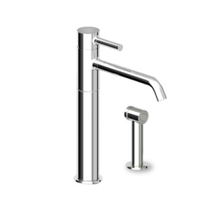 Kitchen 1: PAN KITCHEN MIXER SWIVEL SPOUT & SIDE SPRAY 2TH CHROME