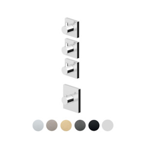 PAN THERMOSTATIC SHOWER MIXER WITH 3 STOP VALVES