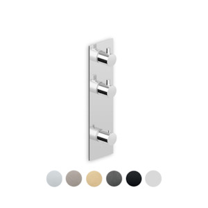 PAN THERMOSTATIC SHOWER MIXER WITH 2 STOP VALVES