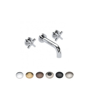LANDMARK PURE 3TH WALL BASIN MIXER 180MM CROSS HANDLE