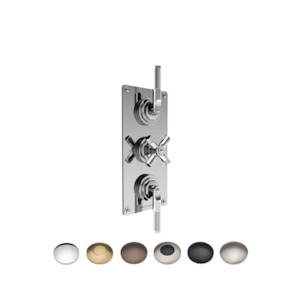 Landmark Industrial: LANDMARK INDUSTRIAL THERMOSTATIC SHOWER MIXER 2 OUTLET LEVER/CROSS HANDLE