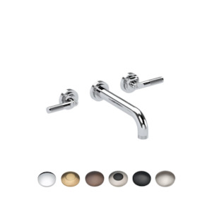 LANDMARK INDUSTRIAL 3TH WALL BASIN MIXER 210MM LEVER HANDLE