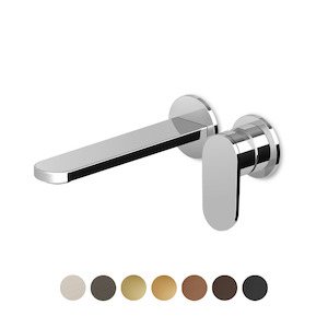 Tapware Mixers: OCTO WALL MOUNTED BASIN MIXER 180MM