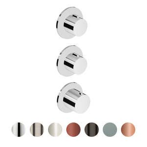 Tapware Mixers: PAN S THEREMOSTATIC MIXER WITH X2 STOP VALVE