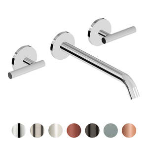 Tapware Mixers: PAN S 3TH WALL MOUNTED BASIN MIXER 220MM