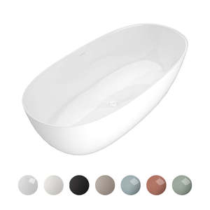 Baths: APP FREESTANDING BATH 1700X800X550MM WITH OVERFLOW