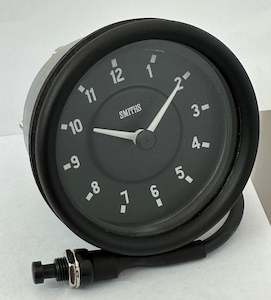Smiths Classic: Clock black  SMITHS 60MM half round [SMITHS CLASSIC] [CTE3107-01HR]