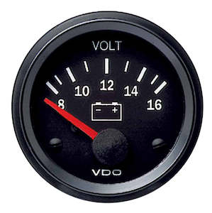 Vdo Cockpit Vision: VDO Voltmeter 9 to 16V 52mm Round Analogue  [VDO COCKPIT VISION] [332010004]