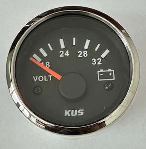 Kus Kk Automotive: Voltmeter Black 24V  [KUS KK AUTOMOTIVE] [KPVR-BS-18-32]