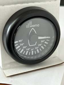 Wema: Rudder Angle Gauge 0-190 ohm 52mm BLACK (WEMA) [IMRR-5-BB]