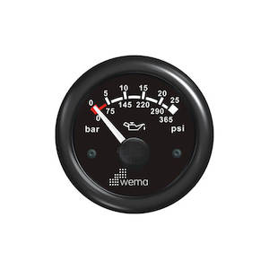 Wema: Oil Pressure Gauge 0-25bar 52mm [WEMA] [IPPR-BB-0-25]