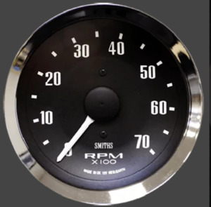 Smiths Classic: Tachometer 80mm 4/6/8 Cylinder Black Adj  [SMITHS CLASSIC] [RVC1B90-14C]