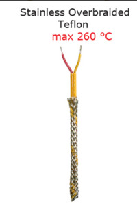 Pyrometer Cable "K" Type Teflon SS Screen 5 meter [ROBINSON(RI)] [WK26-5M]