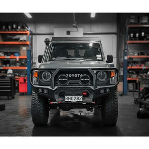 Bull Bar: Rockarmor GT Hoop Bullbar Landcruiser 79 Facelift 23+ Circle Headlight