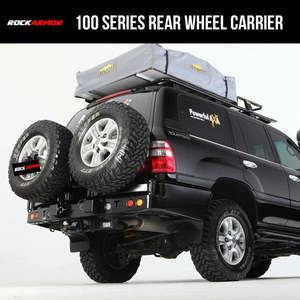 Rockarmor Steel Dual Wheel Carrier To Suit Toyota Landcruiser Fj100 1998-2007 And Lexus 470