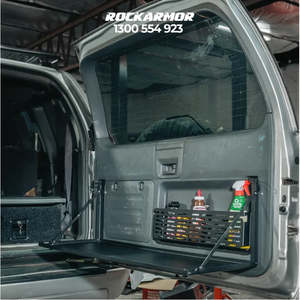 Rockarmor Rear Folding Table  And Pantry To Suit Prado 120