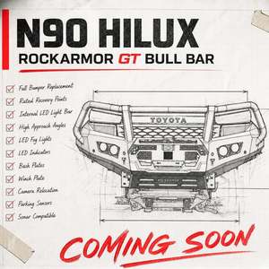 Rockarmor Gt Hoop Steel Bullbar - Toyota Hilux N90 2026+ (Full Bar Replacement)