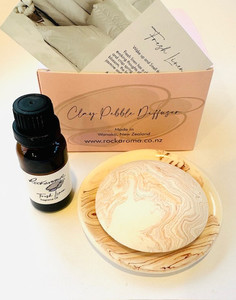 SUNSET Round Clay Pebble Diffuser Set with OiL ROCKAROMA
