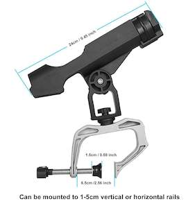 Rod Holders: Clamp Mount Rod Holder for Boat or Kayak Fishing