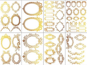 IOD Decor Transfer Pad 20 x 30.5cm - Gilded GOLF FOIL Petits Ornements (8 Sheets)