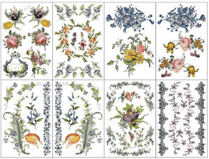 Iron Orchid Designs Transfers: IOD Decor Transfer Pad 20 x 31cm - Fairytale Florals (8 Sheets)