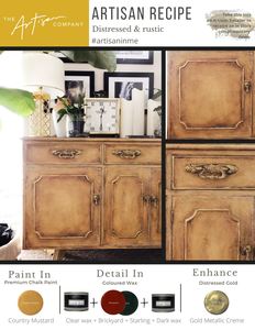 Artisan Paint Recipes: Artisan Paint Recipe - Distressed & Rustic in Country Mustard
