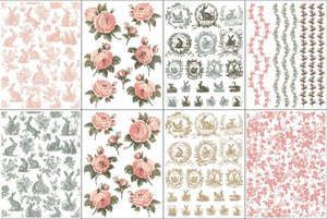 Iron Orchid Designs Paint Inlays: IOD Décor Paint Inlay - Spring Melody (8 Sheets) ***Limited Edition***