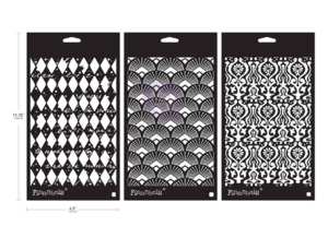 Stencils: Redesign with Prima Stencil - Decadant Walls (3 x Small Stencil Pack)