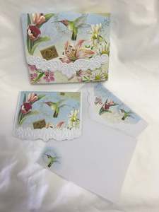 Stationery Collection: 10 Floral Notecards - Humming Bird