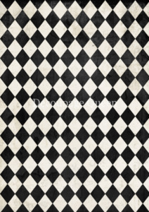 Decoupage Queen A3 Rice Paper - Black and Ivory Harlequin