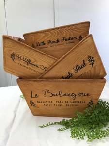 Home Decor And Gifts: Angled Edge Wooden Boxes - 4 different sizes