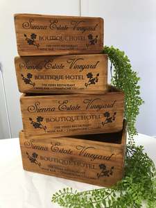 Home Decor And Gifts: Sienna Estate Vineyard Wooden Box - 4 different sizes