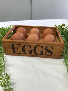 Home Decor And Gifts: Natural Wooden Egg Crate -  1/2 Dozen
