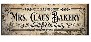 Large Decoupage Papers: Mrs Claus Bakery Decoupage Paper