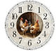 Chicken Farm Clock Decoupage Paper
