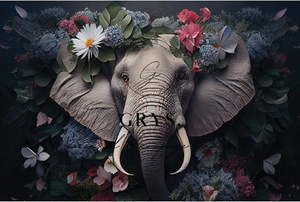 Ellie the Elephant Decoupage Paper- A4 size