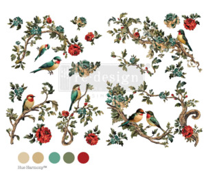 Redesign with Prima - Rosette Aviary - Large Transfer