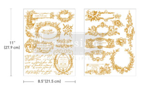 Redesign With Prima Transfers: Redesign with Prima - Label De Luxe - Middy Kacha Gold Foil Transfer
