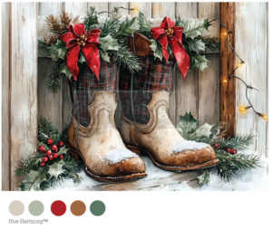 Redesign with Prima Decoupage Fibre Paper - A4 Farmhouse Noel (1 Sheet)