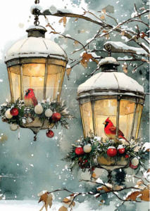 Redesign with Prima Decoupage Fibre Paper - A4 Cardinal Christmas (1 Sheet)