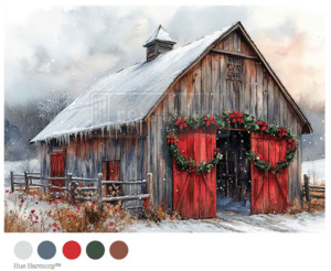 Redesign with Prima Decoupage Fibre Paper - A4 Cranberry Cabin (1 Sheet)