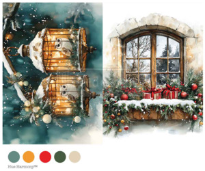 Redesign with Prima Decoupage Fibre Paper - A4 Noel Night Owl (1 Sheet)