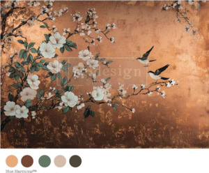 Redesign with Prima Decoupage Fibre Paper - A1  Feathers In The Glow