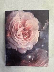 Jotter Pad - Pink Rose with Purple Background