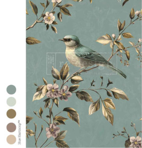 Redesign with Prima Decoupage Fibre Paper - A1  Blue Song