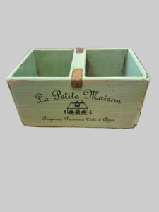 Home Decor And Gifts: La Petite Maison Wooden Handle Box - Green